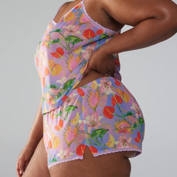 Savage x Fenty Mutha Nature Mesh Cami and Short Set in Purple Prism - Picture 8 of 14